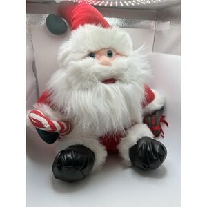 Vintage America Wego‎ Santa W/  Bag Candy Cane Christmas Plush RARE MISPRINT Tag